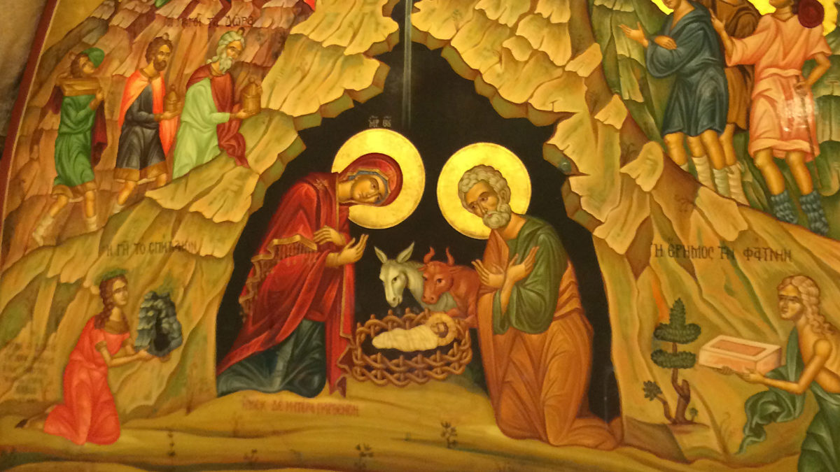 Bild über der Geburtsstelle Jesu. (Foto: ruti)