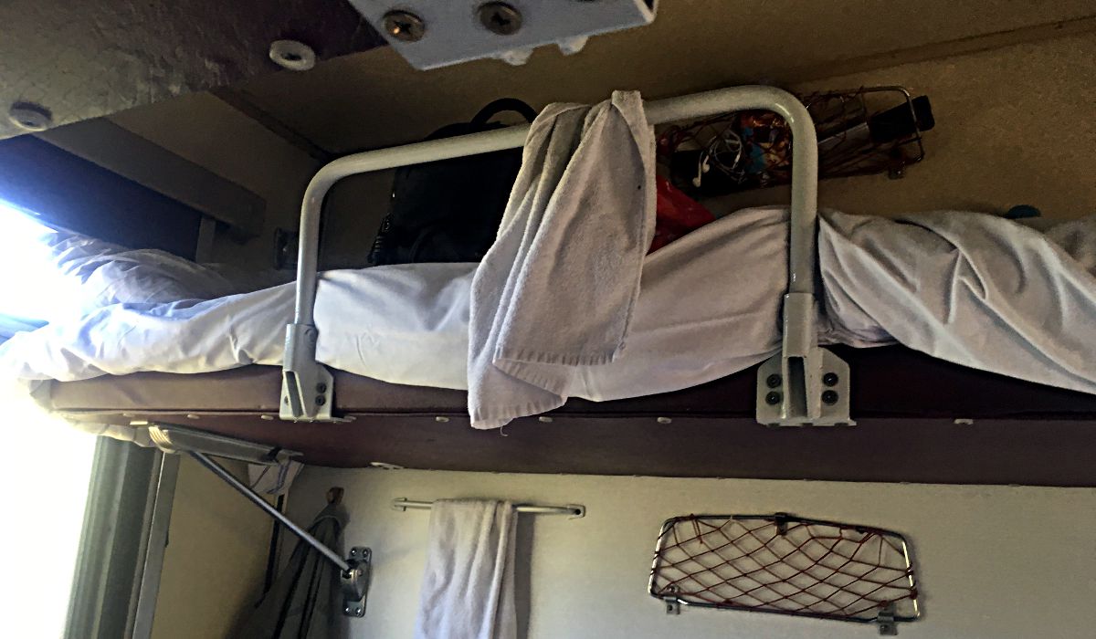 Mein Bett in der transsibirischen Eisenbahn (Foto: Ruti)