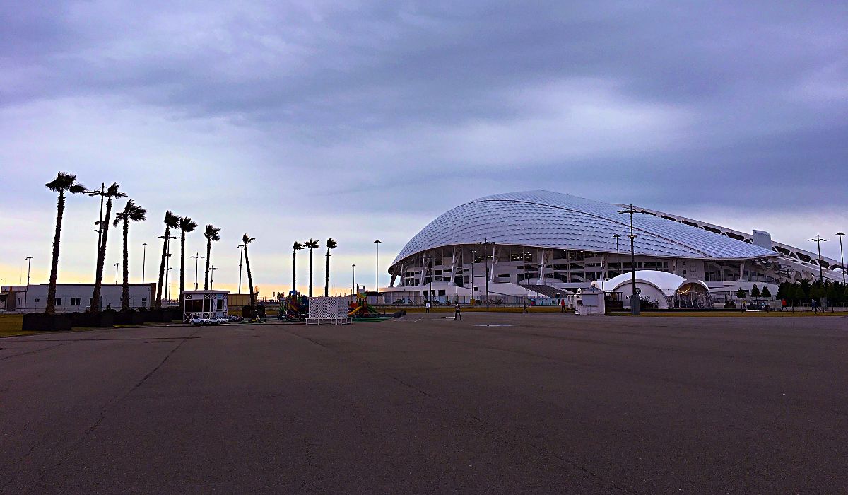 Das Olympia-Stadion in Sotschi. Hier wird bei der Fußball-WM 2018 auch gekickt. (Foto: Ruti)