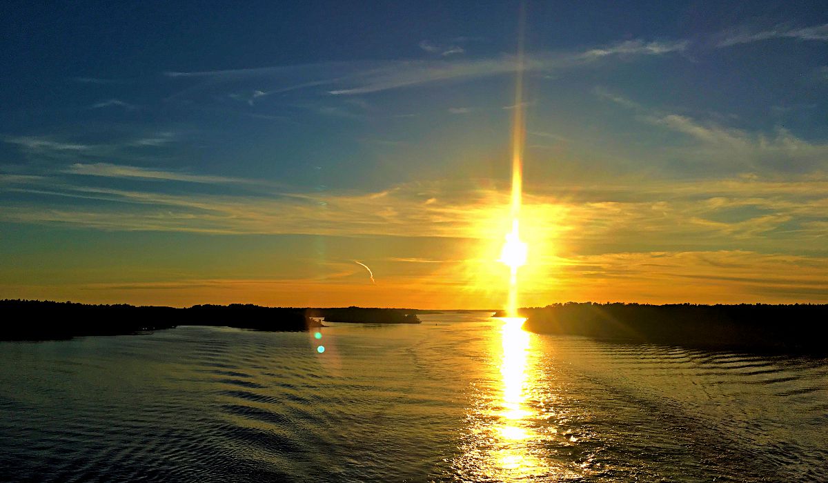 Schweden verabschiedete sich von mir mit diesem Sonnenuntergang. (Foto: Ruti)