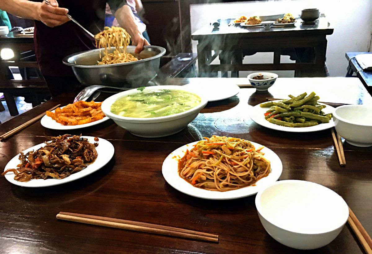 Das Essen im Wu-Wu-Tempel in China ist vegetarisch. (Foto: Ruti)