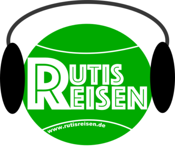RutisReisen Logo hört Musik