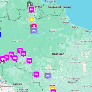 Brasilien Reisekarte für Navi (KMZ-Datei) - Offline nutzbar!