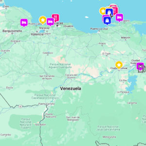 Venezuela Reisekarte für Navi (KMZ-Datei) - Offline nutzbar!