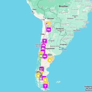 Argentinien Reisekarte für Navi (KMZ-Datei) - Offline nutzbar!