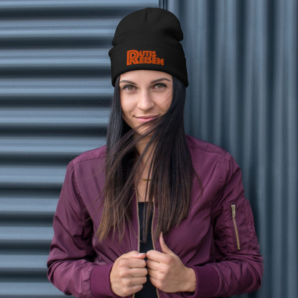 RutisReisen Beanie – orange bestickt – Bild 3
