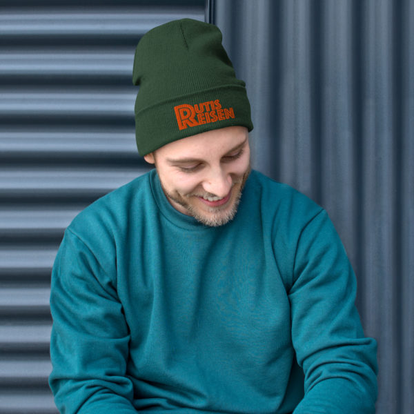RutisReisen Beanie – orange bestickt – Bild 5