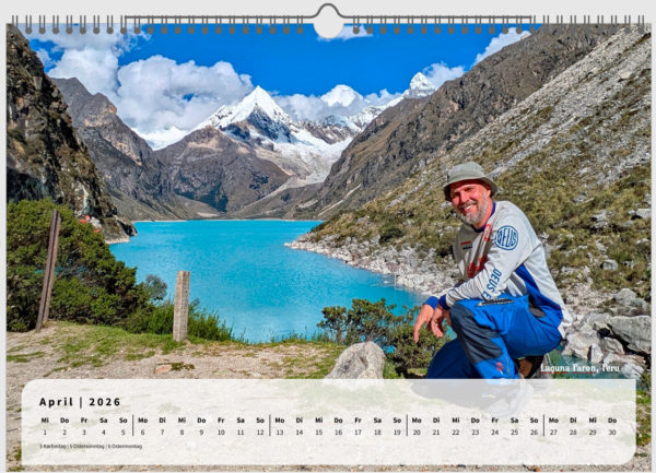 RutisReisen Kalender 2026 - April