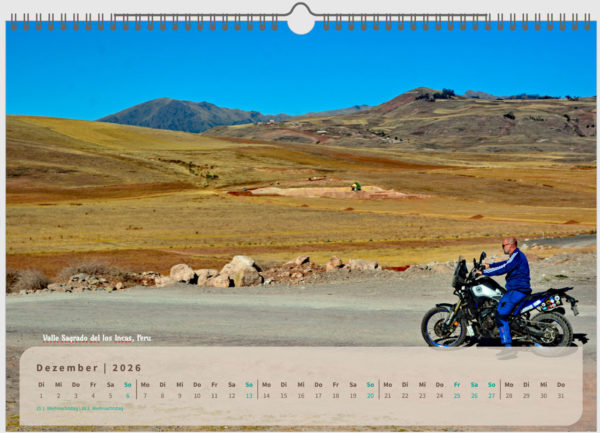 RutisReisen Kalender 2026 - Dezember